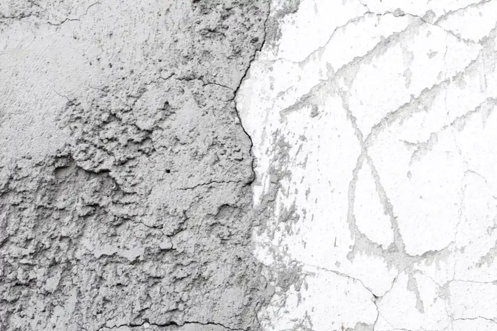 Cracked and deteriorating concrete wall surface showing damage affecting best quality cement in Bangladesh